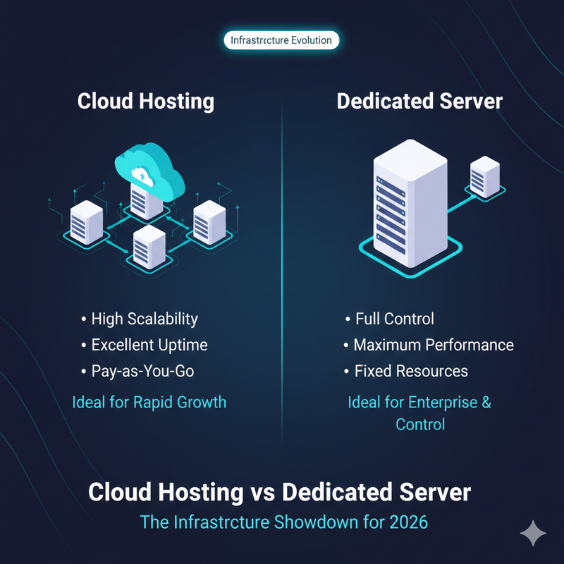 Cloud Hosting vs Dedicated Servers: Which Hosting Solution Is Best for High-Performance Websites in 2026?