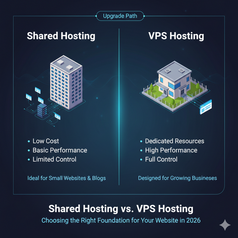 Shared Hosting vs VPS Hosting: Which One Is Right for Your Website in 2026?